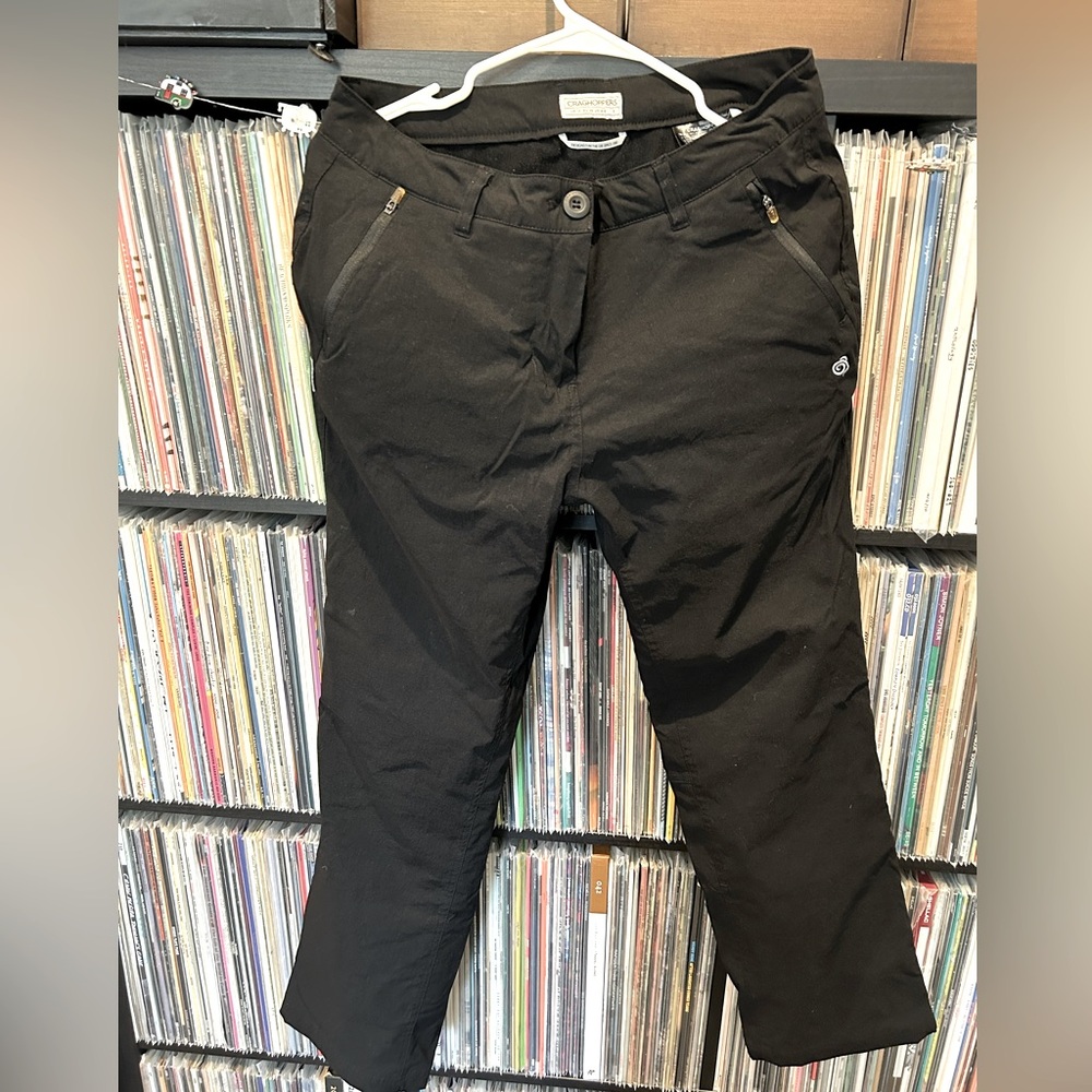 Craghoppers Fleece Lined Hiking Pants UK Size 12 US Size 8 Black